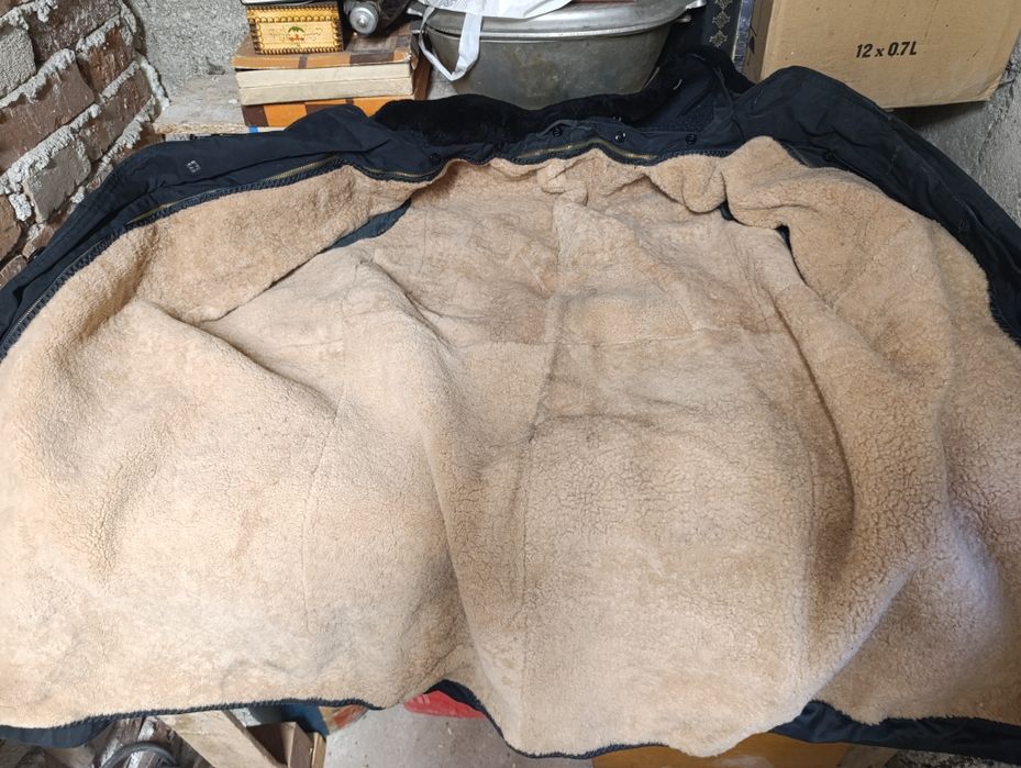 Военен шлифер от телешка кожа