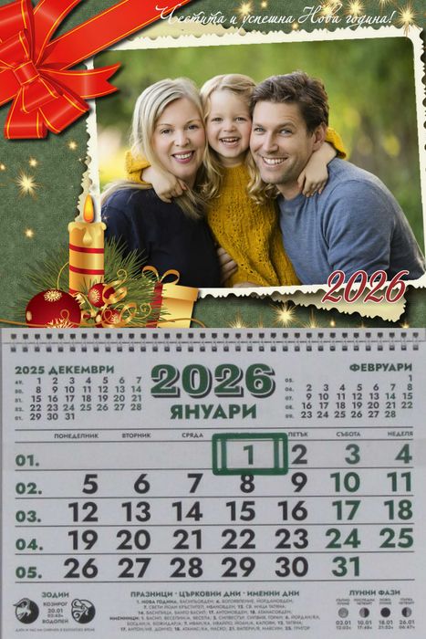 Промо пакет 5 календара за 2026+ подаръци