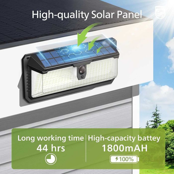 Philips Solar LED лампи с датчик за движение комплект 2 или 4 броя.