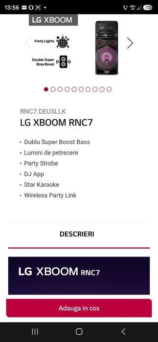 Vand Boxa LG  Xboom RCN7
