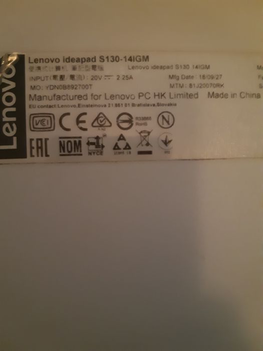 Ноутбук Lenovo S130 14IGM