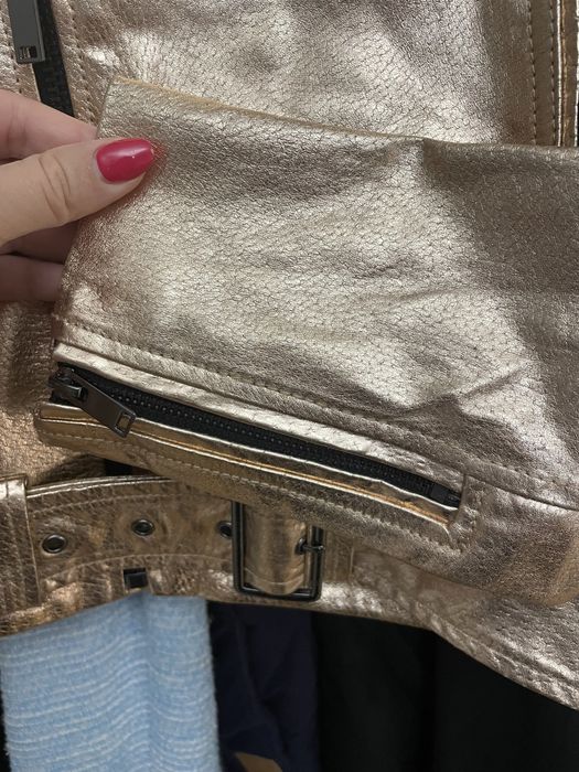 Яке естествена кожа Zara розово злато