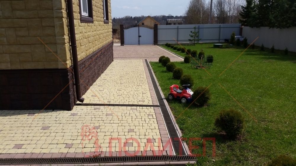 Благоустройство территории Укладка брусчатки