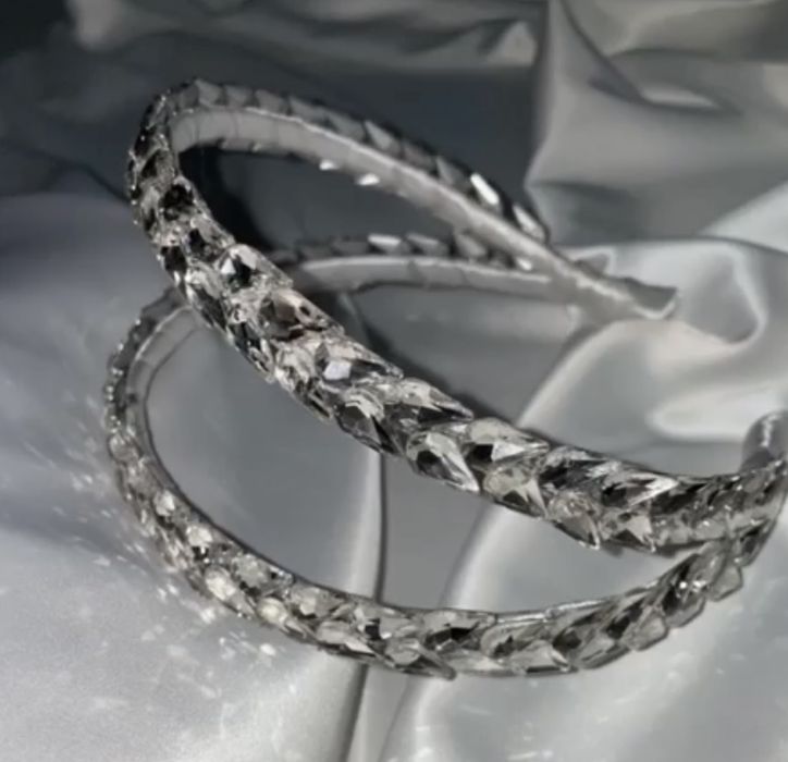 Ободки двойные со стразами