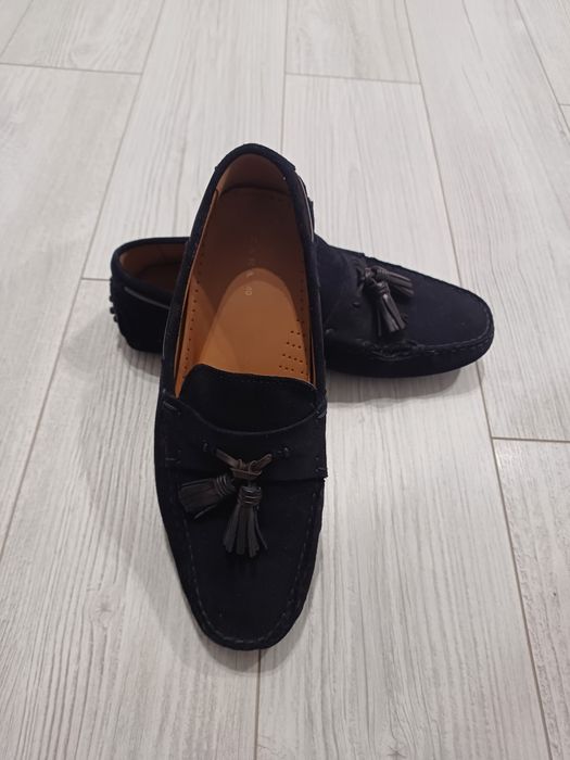 Mocasini Zara bărbați din piele întoarsă