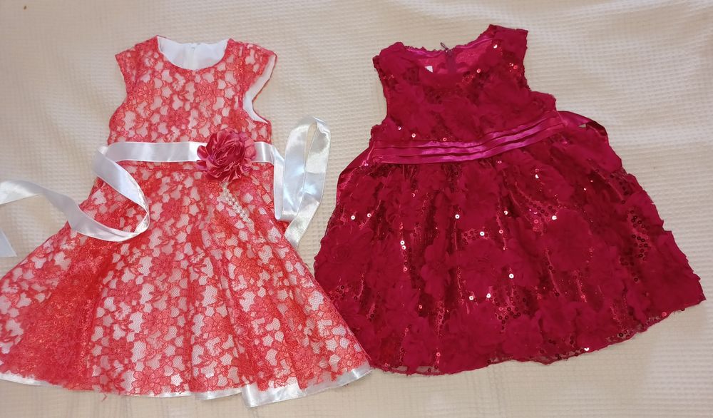 Официална детска рокля за 1г-1.5г червена