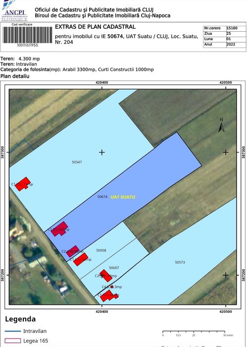 Proprietar - Teren intravilan 4.300 mp + casa veche Suatu cu livadă