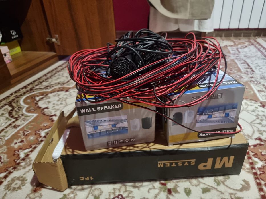 Настенные колонки (Wall Speaker) + провода — отличный вариант для дома