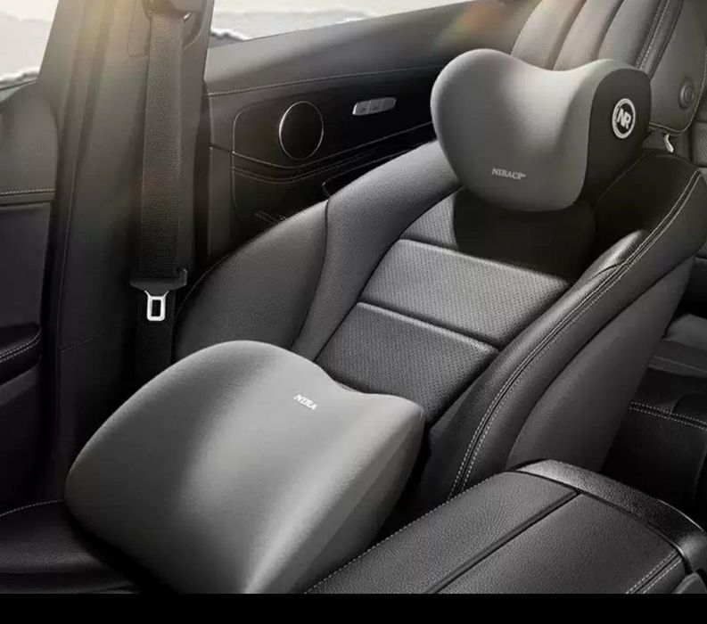 Подушка и подголовник для сидения в авто. Ортопедическая подушка