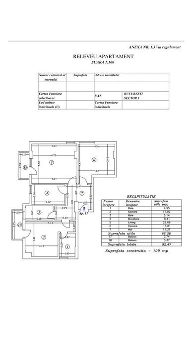 Inchiriere Apartament cu 3 camere si 2 bai in Sisesti