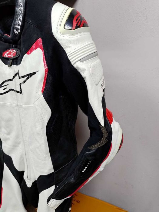 Кожен мото екип Alpinestars GP Pro white red 52