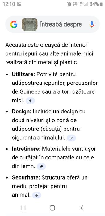 Cușca  an stare perfectă.