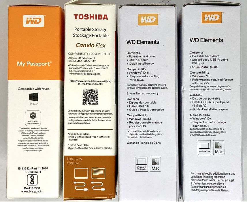 HDD Externe WD 3TB/4TB/5TB