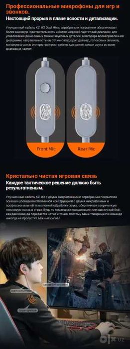 Новый KZ M2 USB-кабель Type-C с двумя микрофонами, эквалайзер 3 режима
