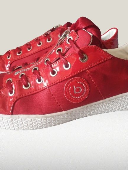 Sneakers buggati piele și textil  talpă înaltă
