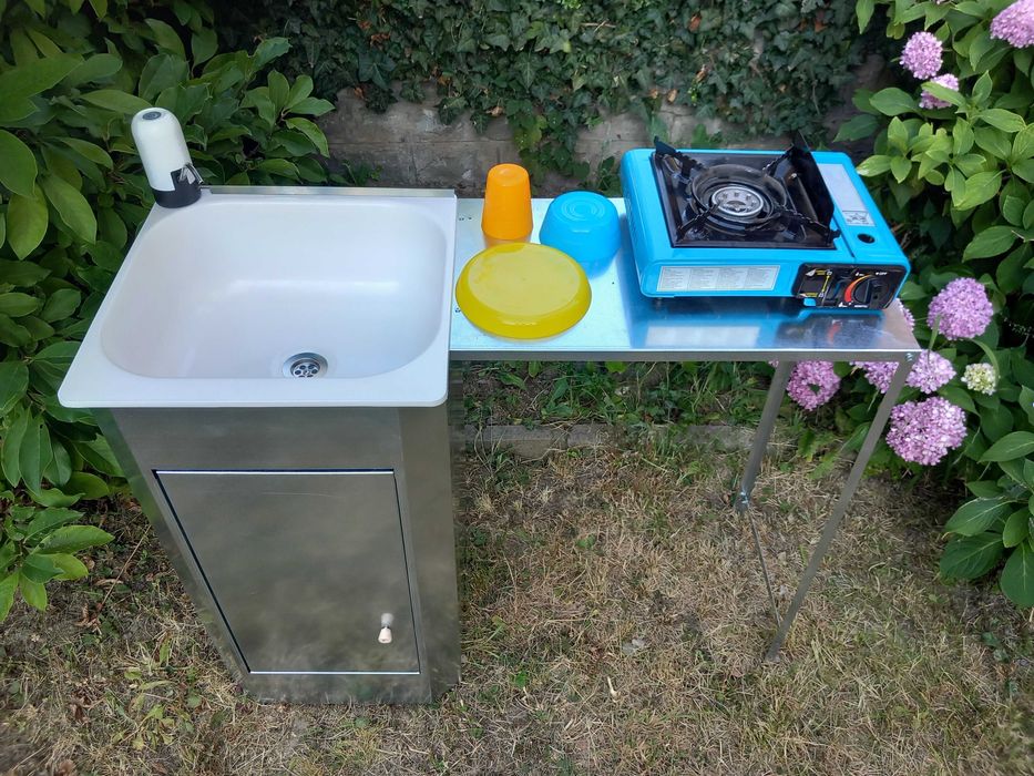 мобилна мивка, градинска мивка, мивка за къмпинг