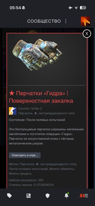 CS2 | Пак: перчатка + нож