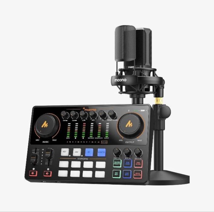 Maono AME2A — это звуковая карта + микшер + эффекты всё в одном.