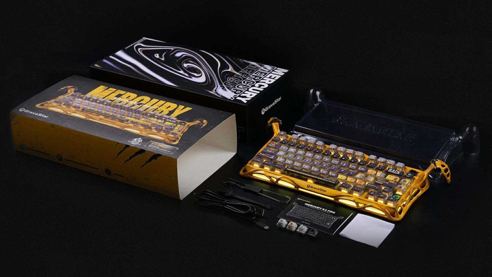 ; Клавиатура Gravastar Mercury K1 Pro (Battle Worn Yellow)