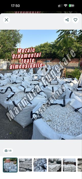 Mozaic ornamental * de turnat * praf de marmură* toate granulatiile