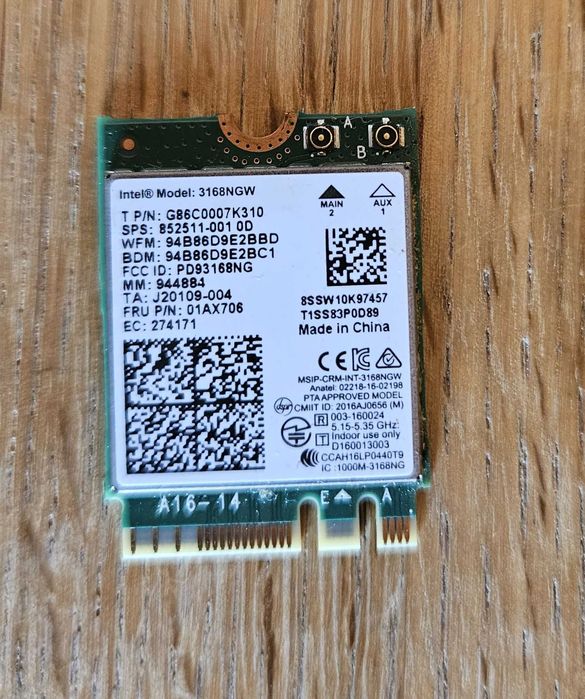 Placa retea WiFi Intel Realtek