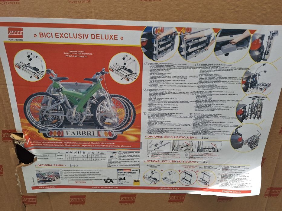 Стойка за велосипеди/колела за автомобил Fabbri Bici Exclusive Deluxe