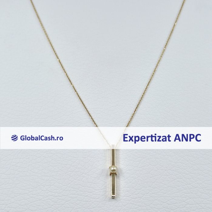 Lant cu pandantiv din aur de 14k, 1.94g | GlobalCash.ro #GO114258