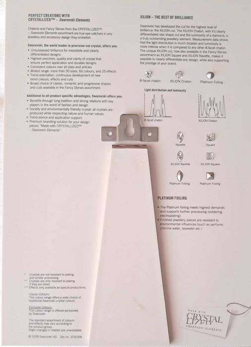 SWAROVSKI кристали оригинални цветови палитри