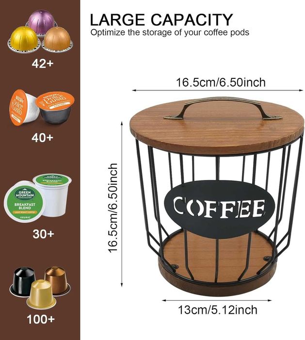 Метална поставка за кафе капсули Органайзер Nespresso Dolce Gusto