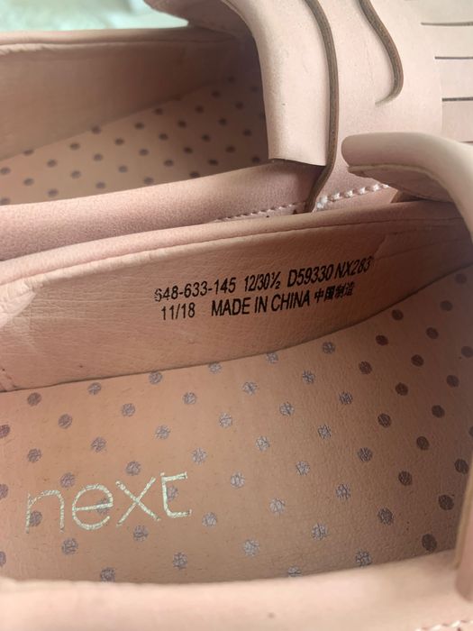 Розови пантофи с ресни Next за момиче