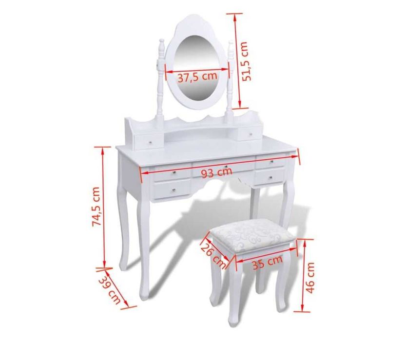 Тоалетка със стол