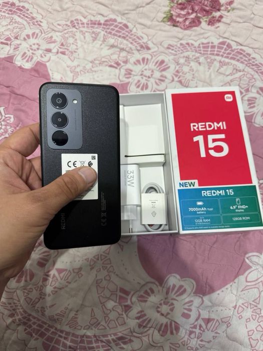 Redmi 15 karobka full 25 sikl 8/128