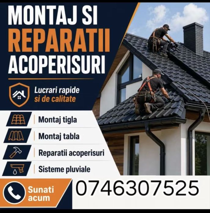 Montaj acoperișul și reparații de urgență