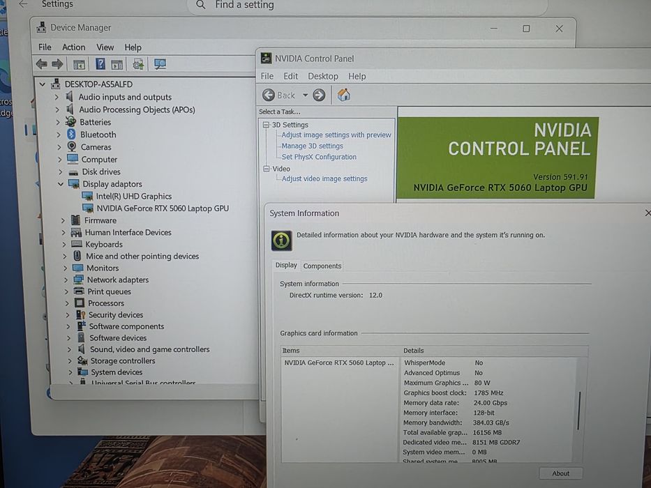 Laptop hp victus 15 , i7 13620H , 1tb , 16gb ,rtx 5060