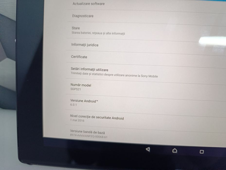Tableta Sony Xperia model sgp 521 impecabila cu sim și 3gb ram