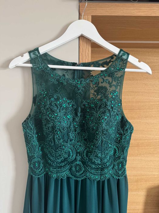 Рокля за официален повод - зелена, размер S/36 EU