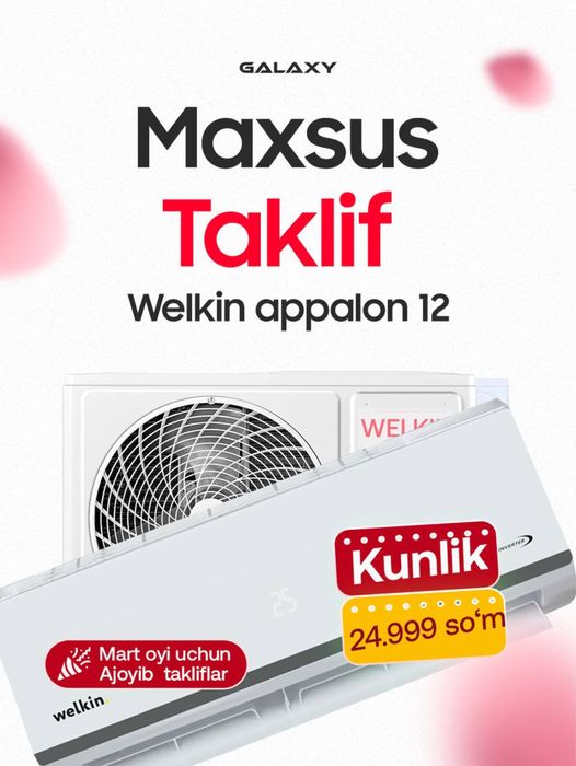 Bir tiyinsiz! Konditsionerlarni Muddatli to’lovga xarid qiling