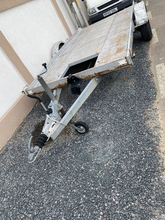 Platformă auto / remorcă transport auto 1 axă, foarte solidă