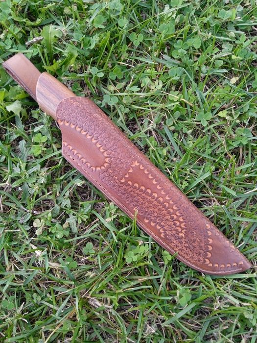 Кания за нож ръчна изработка от телешки бланк естествена кожа