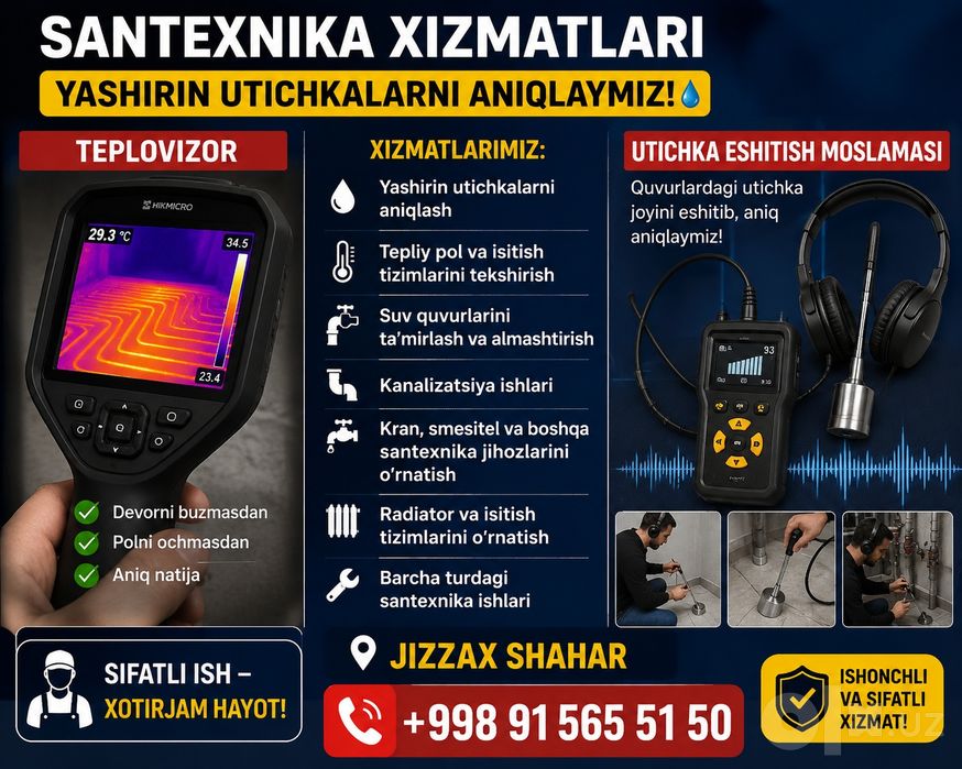 Suv sizib chqishni aniqlash