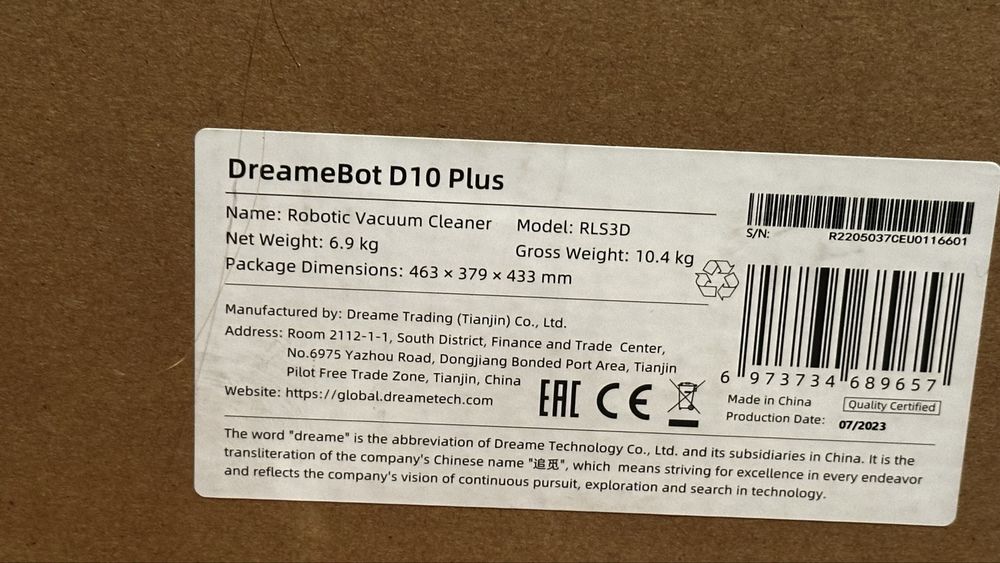 Робот пылесос Dreame Bot D10 Plus