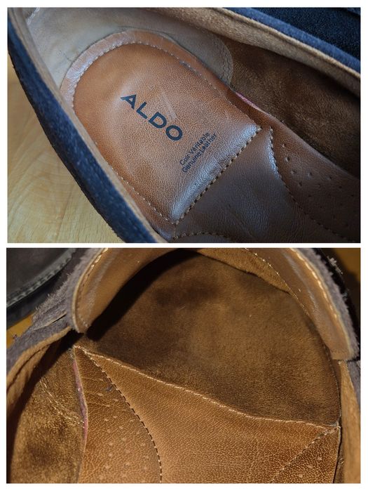 Mocasini Aldo Flex, Piele Întoarsă Premium, Detaliu Metalic, Bărbați -