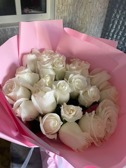 Букет роза Белый