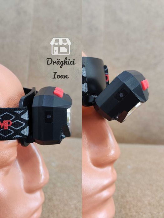 Lanterna PROFESIONALA de cap -senzor miscare si LED XT-E He si led COB