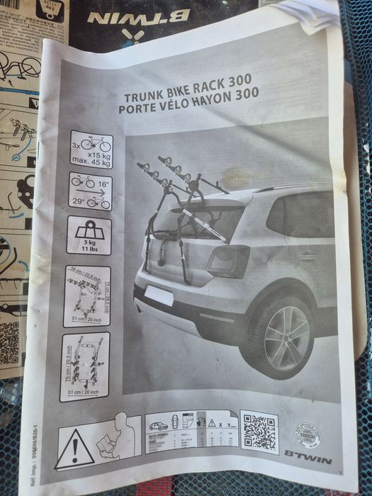 Vând suport auto biciclete marca B'twin