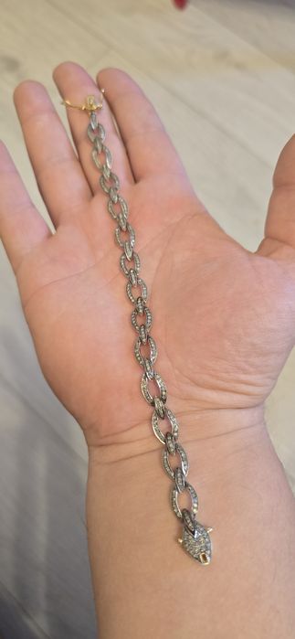 Brățară argint cu diamante naturale