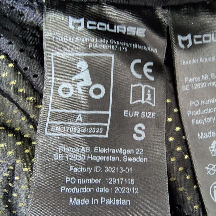 Cămașă moto cu Kevlar și protecții, Course Thunder, *S