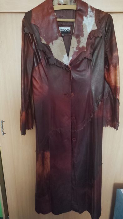 Haina lunga din piele XL