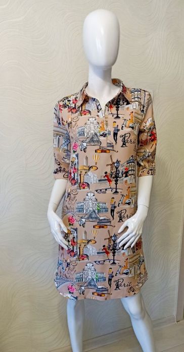 В наличии платья-рубашки белого и бежевого цвета.отличного качества