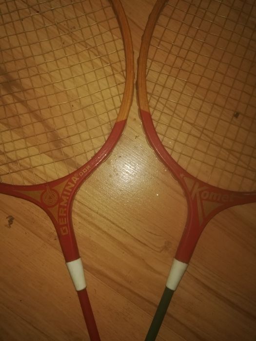 Винтидж, колекционерски, дървени  ракети за бадминтон Komet Germina,